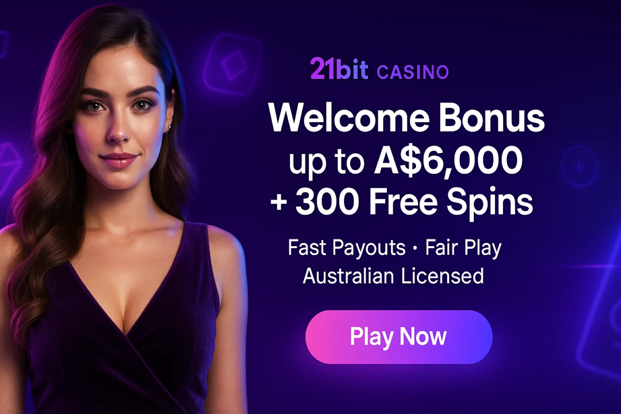 21bit Casino - pokies, fast sign-in and payouts in AUD/crypto