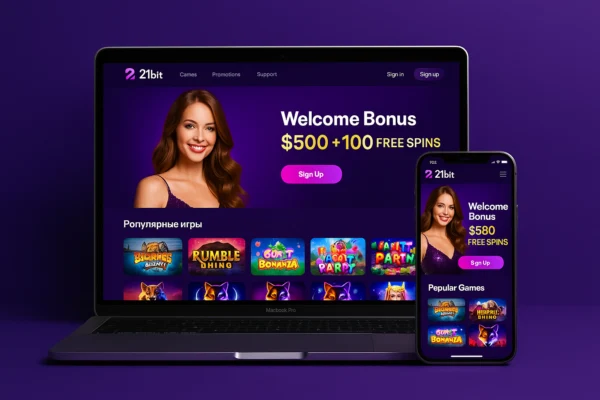 21bit Casino on iPhone - interface